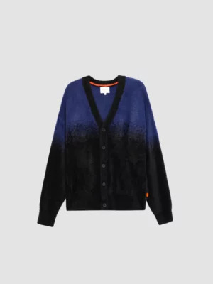Gilet Davide Maille Brossée Gradient Blue - Gertrude
