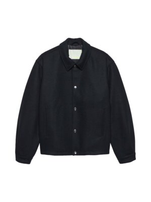 Wool Coach Jacket Black - New Amsterdam Surf Association
