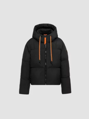 Short hooded Lindsay puffer jacket Femme Black/Mate - Gertrude